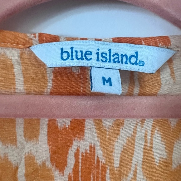 Orange print kimono Swimsuit Coverup Size Medium - Picture 5 of 7